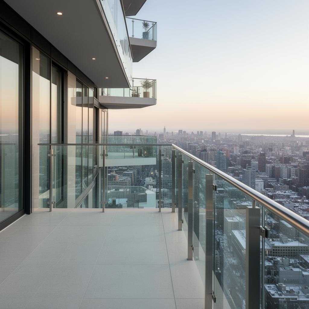 Guarda-corpo em alumínio e vidro